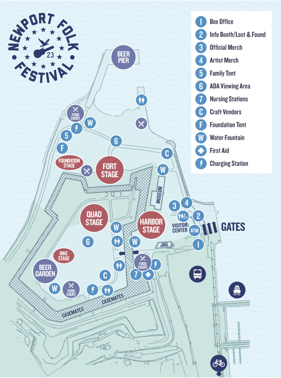 2022 Newport Folk Festival Map