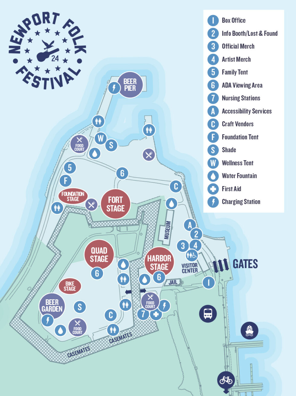 2024 Newport Folk Festival Map